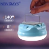 NEWDAYS brand's new cross-border solar charging flying saucer bulb magnetic hanging light, night market street stall, household backup emergency led camping circular details Picture